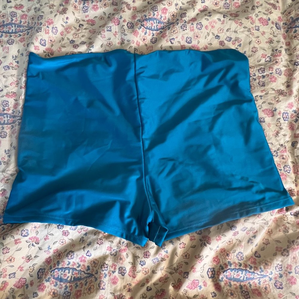 NWOT SHEIN Plus Tankini Bottoms 16 (2XL)-Turquoise